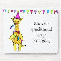 giraffe feest muismat