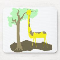 Giraffe Illustration Mouse Mats