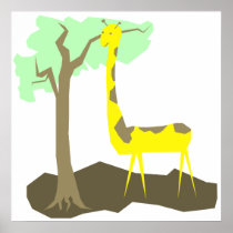 Giraffe Illustration Print