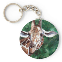 Giraffe I'm Up Here Keychain