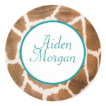 Giraffe in Blue - Customised stickers