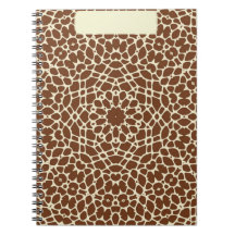 Giraffe kaleidoscope pattern Notebook