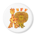 Giraffe & Lion magnets