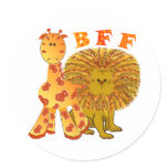 Giraffe & Lion stickers
