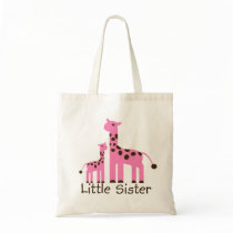 Giraffe Little Sister Canvas Bags