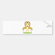 Giraffe Love Bumper Sticker