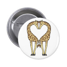 Giraffe Love Pinback Buttons