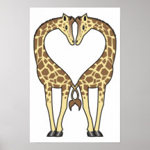 Giraffe Love Print