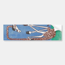 Giraffe Mime in a Box Bumper Sticker