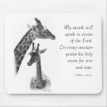giraffe, mother and child mousepads