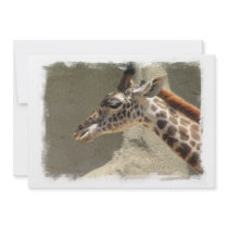 Giraffe on an Invitation