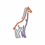 Giraffe Outline Embroidered Hoody