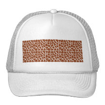 Giraffe Pattern. Brown. Hats