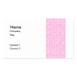 Giraffe Pattern. Pale Pink. Business Card Templates