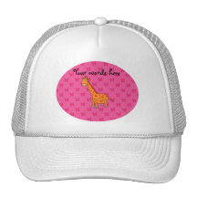 Giraffe pink butterflies mesh hats