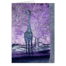 Giraffe Pop Art Card