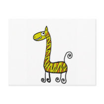 giraffe postcard
