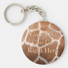 Giraffe Print Keychain
