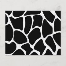 Giraffe Print Pattern. Animal Print Design, Black Personalized Flyer