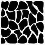 Giraffe Print Pattern. Black and white. Custom photo sculptures