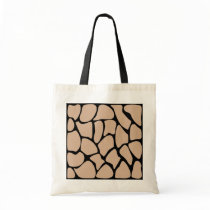 Giraffe Print Pattern in Beige. Canvas Bag