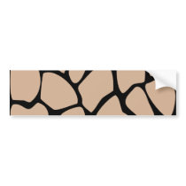 Giraffe Print Pattern in Beige. Bumper Sticker