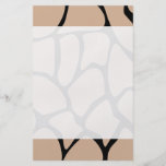 Giraffe Print Pattern in Beige. Custom Flyer