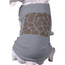 Giraffe Print Pattern in Beige. Doggie Tee Shirt