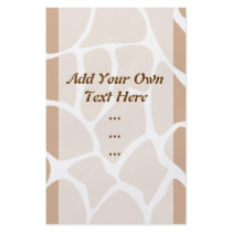 Giraffe Print Pattern in Beige. Full Colour Flyer