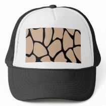 Giraffe Print Pattern in Beige. Mesh Hats