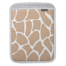 Giraffe Print Pattern in Beige. iPad Sleeve