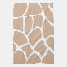 Giraffe Print Pattern in Beige. Kitchen Towel