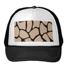 Giraffe Print Pattern in Beige. Mesh Hats