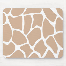 Giraffe Print Pattern in Beige. Mousepad