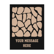 Giraffe Print Pattern in Beige. Post Cards