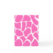 Giraffe Print Pattern in Bright Pink. Card
