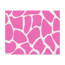 Giraffe Print Pattern in Bright Pink. Full Color Flyer