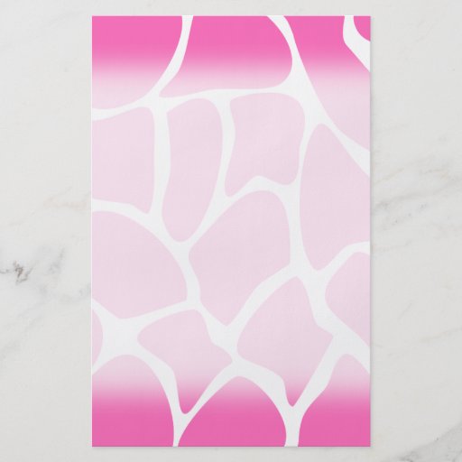 Giraffe Print Pattern in Bright Pink. Personalised Flyer