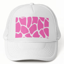 Giraffe Print Pattern in Bright Pink. Hat
