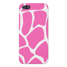 Giraffe Print Pattern in Bright Pink. iPhone 5 Case