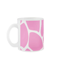 Giraffe Print Pattern in Bright Pink. Coffee Mug