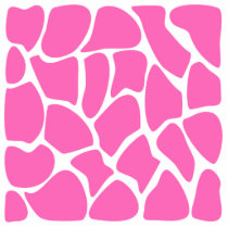 Giraffe Print Pattern in Bright Pink. Photo Cutout