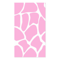 Giraffe Print Pattern in Candy Pink. Business Cards