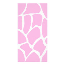 Giraffe Print Pattern in Candy Pink. Photo Greeting Card
