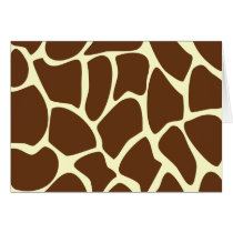 Giraffe Print Pattern in Dark Brown. Greeting Cards