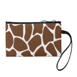 Giraffe Print Pattern in Dark Brown. Coin Purse