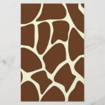 Giraffe Print Pattern in Dark Brown. Personalized Flyer