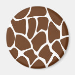 Giraffe Print Pattern in Dark Brown. Refrigerator Magnet