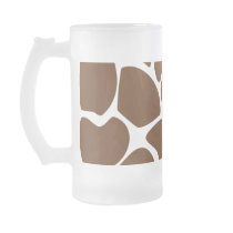 Giraffe Print Pattern in Dark Brown. Mugs