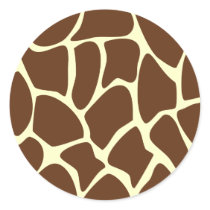 Giraffe Print Pattern in Dark Brown. Stickers